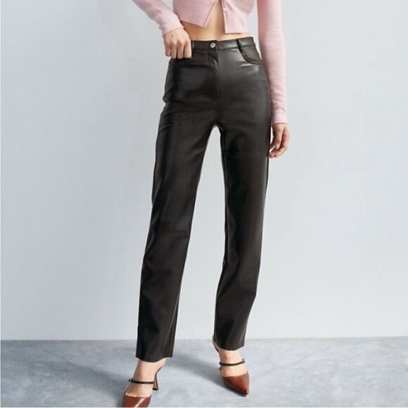 Aritzia Melina Leather pants black - Picture 7 of 7